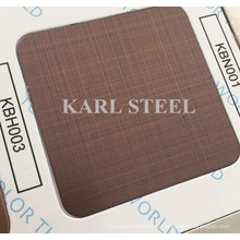 201 Acier inoxydable couleur Hairline Kbh003 feuille pour les matériaux de décoration